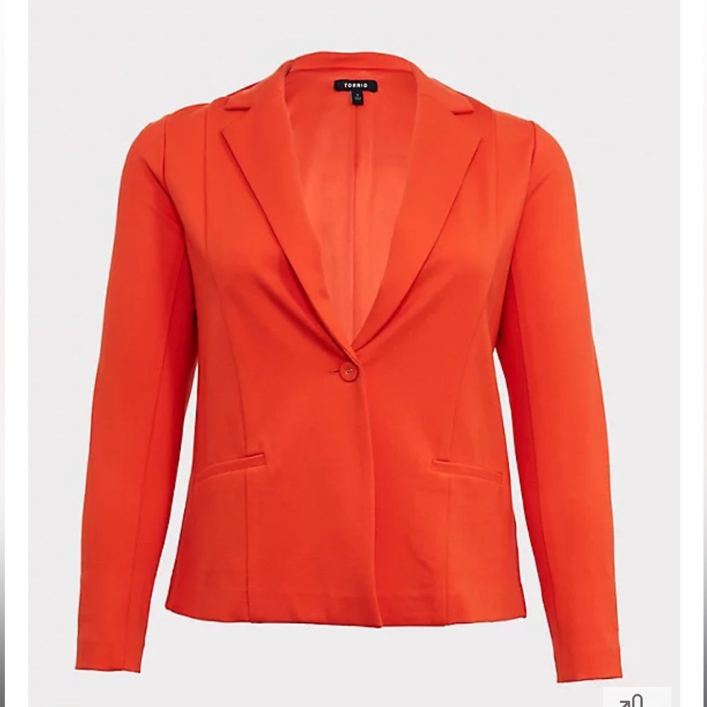 Vibrant Orange Blazer and tank combo